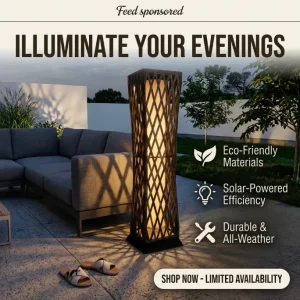 Outdoor Solar Rattan Lights Garden Patio Backyard LED Solar Powered Deck Lighting Decorative Woven Floor Courtyard Wicker Style