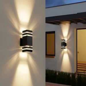Outdoor Wall Lamp Waterproof IP65 Classic ABS Villa Gate Corridor Fence Garden Wall Light
