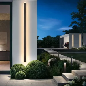 Outdoor Wall Light for House Modern Black LED Exterior Wall Sconce Warm Light Wall Mount Lighting for Doorway Garden Garage