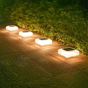 Outdoor Waterproof ABS Solar LED Lights IP65 Rating High Brightness 8-10 Hours Rechargeable Garden Post Light