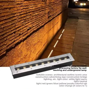 Outdoor Waterproof Aluminum LED Strip Ground Light IP65 Landscape Square Underground Embedded Light
