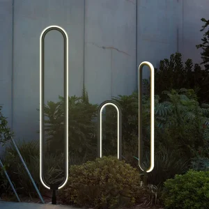 Outdoor Waterproof Circular LED Lawn Lights Electric Garden Light