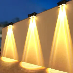 Waterproof LED Solar Deck Wall Lamp for Garden Fence and Exterior Wall