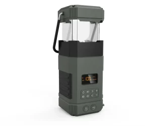 Outdoor Waterproof Hand Crank SOS Dynamo Radio Solar Lamp Rechargeable LED Camping Lantern Flashlight Built-in Speaker Screen