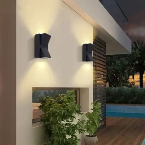 Outdoor Waterproof IP65 K Shape Wall Lamp 5W 12W Porch Garden Lights LED Square Modern Outdoor Wall Lamps Wall Light