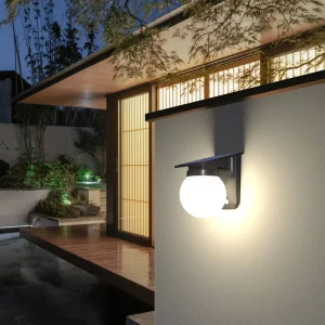 Outdoor Waterproof Modern Wall Mounted Solar LED Light for Exterior Walls
