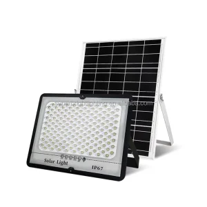 Outdoor Waterproof Solar LED Floodlight 100 200 300W IP65 ABS Remote Control Garden Yard Floodlight Indoor Road Application