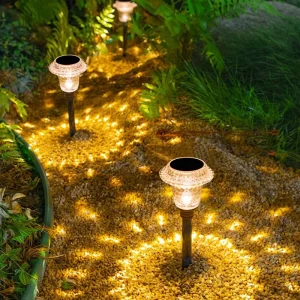Outdoor Waterproof Solar LED Garden Pathway Lawn Lights 3000K Ambient Light