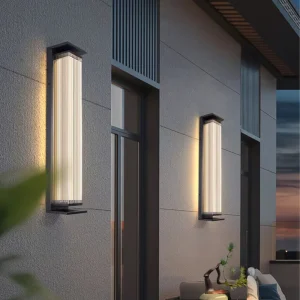 Outdoor Waterproof Solar Wall Light Villa Courtyard Entrance Porch Light IP65 Exterior Solar Garden Light Gate Lamps