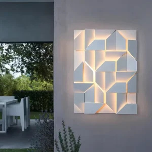 Outside Square Modern Aluminum Waterproof LED Wall Sconce for Hotel Living Room