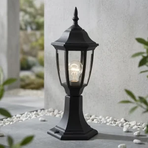 P344 Plastic Garden Lamp Post Standing Light Pillar Gate Lamp