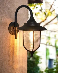 P382 IP44 Energy Saving Clear PC Diffuser Outdoor Garden Wall Light with Induction Lamps Max 60W