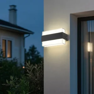 PW2005 7.5W IP65 Modern LED Outdoor Wall Lamp Waterproof 80 lm/W PC Body Double-Headed Square Shape for Garden