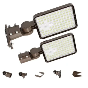 Parking Lot Light Fixture 300W LED Area Light CCT Selected Adjustable LED Street Light
