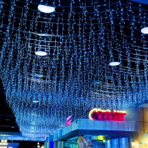 Patio Warm White Outdoor IP44 Garden Lights Yard Christmas Holiday Connectable Multicolor Decorative LED Icicle Lights
