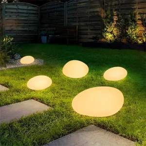 Pebble Outdoor Lawn Courtyard Garden Floor Lamp Waterproof Modern LED Stone Light