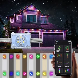 Permanent Exterior Christmas Decoration Lights Rgbw 48v Jellyfish Led Christmas Outdoor Aluminum Profile Pixel String Lights