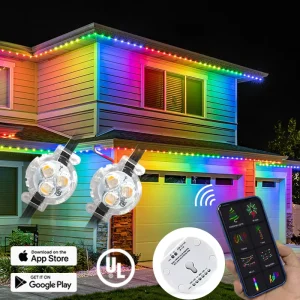 Permanent Outdoor Track LED Pixel Point Light House Decoration Waterproof IP68 12V Point Light Source String Light