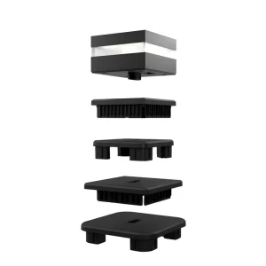 Pillar Light Finished Black Square Base Gate Deck Stigma Post Lamp for Park Entrance Fence Decor Yard Post Lantern