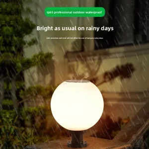 Pillar-Top Solar Outdoor Moon Lamp IP65 Waterproof LED for Villas