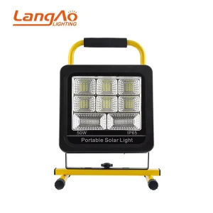 Popular Portable Waterproof IP65 Outdoor Garden & Landscape Decoration 50W/100W All in One LED Solar Floodlight