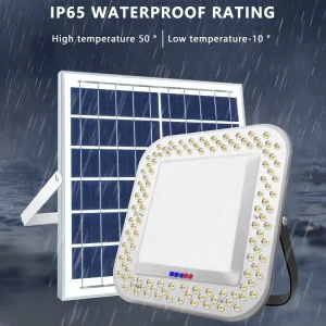 Portable 200W & 100W Outdoor Solar Powered LED Floodlight with IP65 Rating 6000K Daylight CE Certified & Dimmable