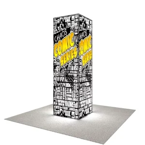 Portable Full Color Aluminum Frame Durable Modular Advertising LED Backlit Stand Light Box Tower Pillar for Outdoor Indoor Use