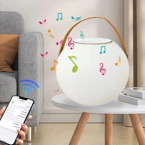 Portable Outdoor LED Ball Table Light with Music Speaker
