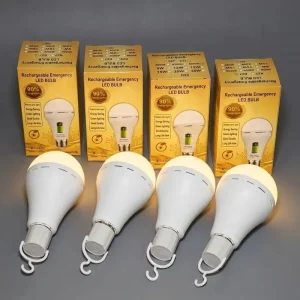 Portable Rechargeable LED Bulb with E27 and B22 Bases, 7W 9W 12W 15W