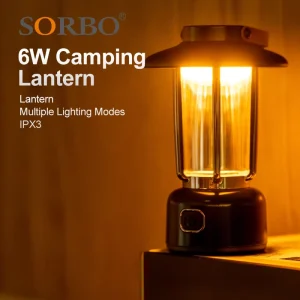 Portable Retro LED Camping Lantern for Outdoor Use