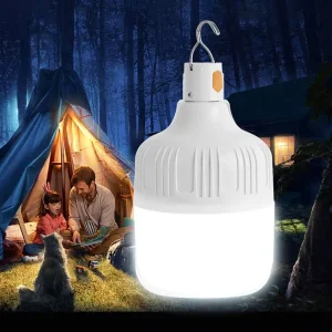 Portable Solar Multifunction Emergency Rechargeable Bulb Flashlight Outdoor LED Headlamp Camping Lamp IP66 Dimmable