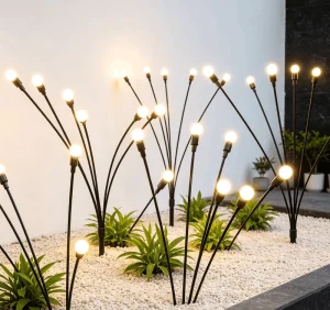 Premium Outdoor Solar Garden Lights Swaying Firefly Lights IP65 Waterproof Landscape Lighting for Yard Pathway Patio