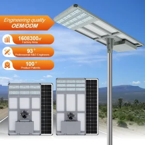 Project Use Durable Ip65 Waterproof Outdoor 400W 600W Aluminum Iron Integrated Streetlight Led Solar Street Light