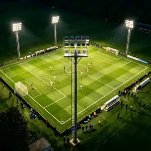 Q355 Galvanized 15m 20m 25m 30m 40m High Mast Lighting Pole with 400W 800W 1000W LED for Football Stadium Sports Arena