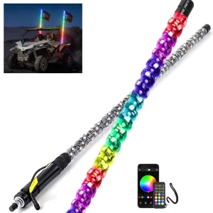 RGB Chasing LED Whip Lights Offroad SXS Lighting Antenna for ATV UTV RZR Canam SXS