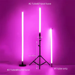 RGB LED Tube Light with Remote Control Charging and Tripod Stand