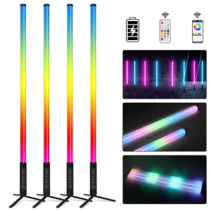 RGB Light Battery 4800mAh 150cm LED Tube 360° with Stand Remote App Control LED Stage Lighting DJ Rental Event Decoration