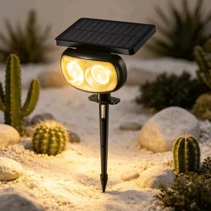 RGB Solar Powered Spike Light Waterproof LED Garden Lawn Lamp Color Changing Landscape Lighting for Villa Backyard Walkway