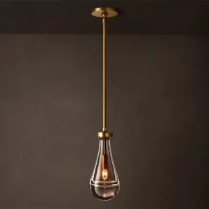 Rain-Style Outdoor Glass Pendant Chandelier for Dining Room and Living Room