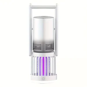 Rechargeable Hanging ABS Camping Fan Mosquito Killer Lamp with LED Flashlight, Waterproof