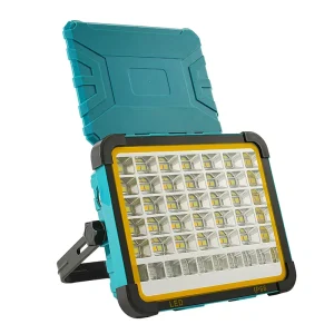 Rechargeable IP65 Motion Sensor Solar Floodlight Portable Garden Camp Light with LED Spotlight for Outdoor Use