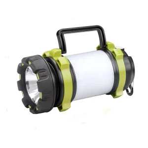 Rechargeable LED Camping Spotlight with Tent Light for Hiking and Fishing