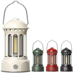 Rechargeable LED Vintage Camping Lantern IP44 Waterproof Warm White Hanging Tent Light