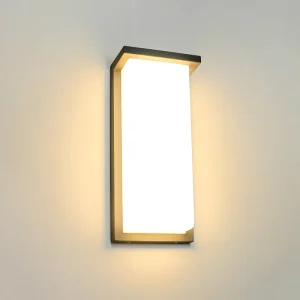 Rectangle 3CCT 12W LED Outdoor Wall Lamp with PC Cover and Aluminum Housing