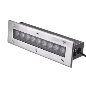 Rectangle Recessed Linear LED Light IP65 Long Strip Stainless Steel 9W Square Underground Floor Lighting Outdoor Stair Light