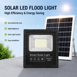 Remote Control Solar Charging Floodlight Portable Emergency Lamp for Courtyard Outdoor Household Backup Light