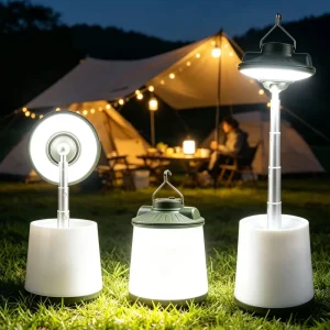 Retractable Telescopic Stand Camping LED Tent Light Hanging Emergency Lamp 3 Light Modes Waterproof