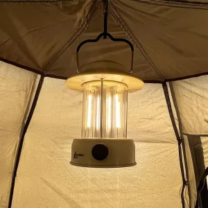 Retro LED COB Camping Lantern, 3×AA, Portable Outdoor Tent Light