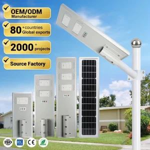 Road Engineering Project Outdoor IP66 Waterproof 50w 100w 150w Integrated All in One LED Solar Street Lamp