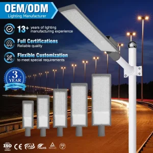 Road Street Lamp Outdoor Parking Lot Streetlight IP65 Waterproof 30W 50W 100W 150W 200W Led Street Light